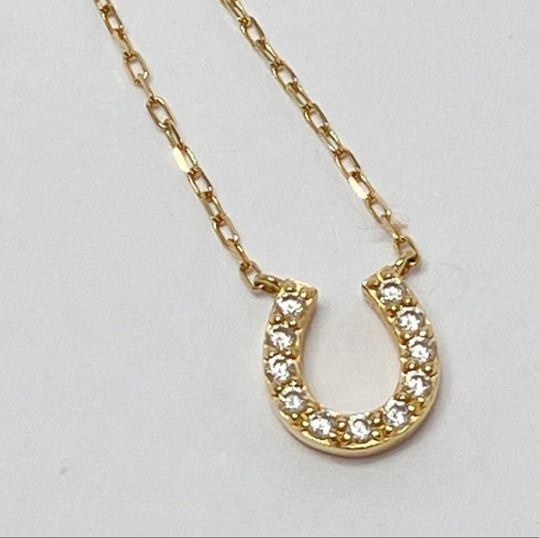 2346-1○ 4°C ホースシュー型 K10 ゴールドネックレス