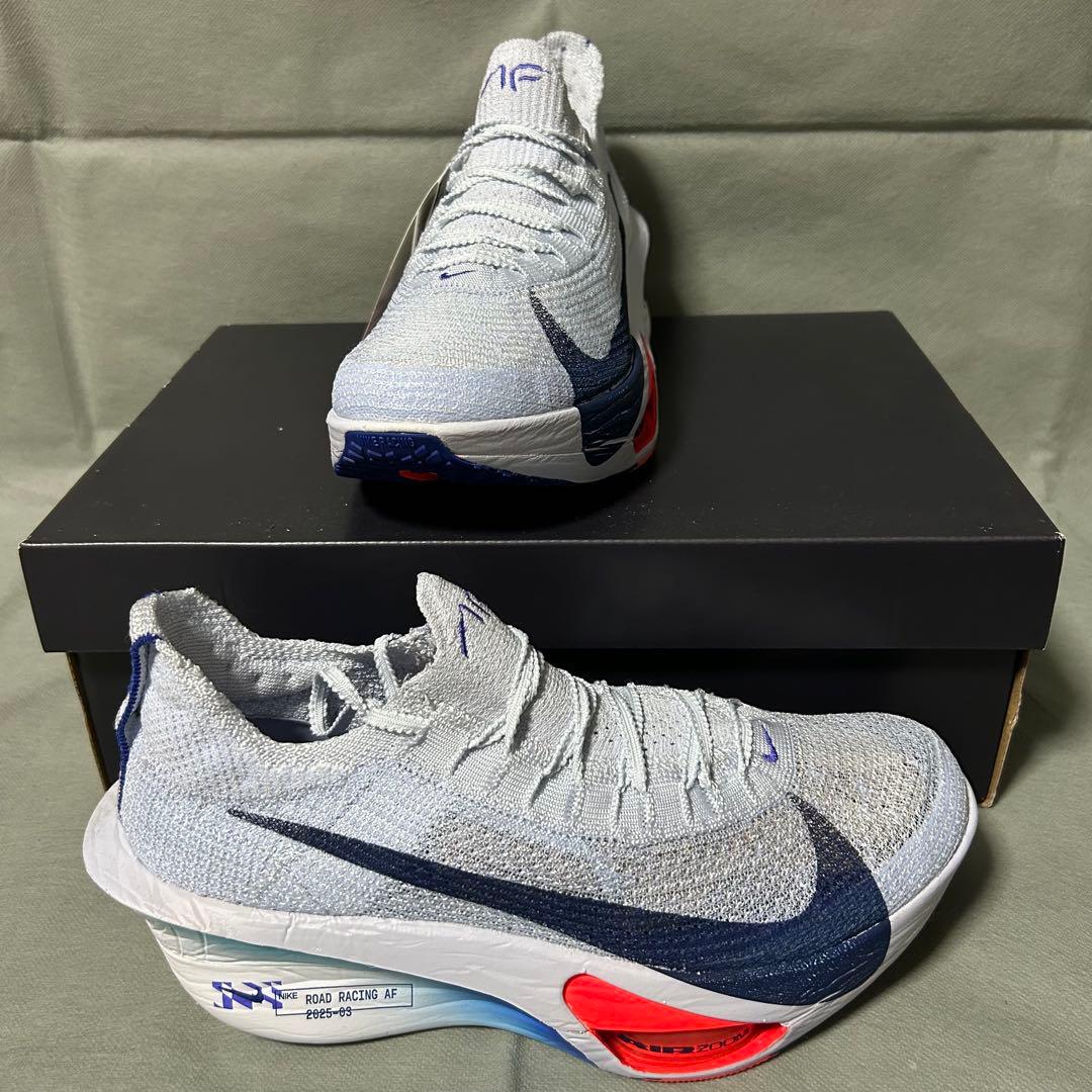 ナイキ　エア　ズーム　アルファフライ　ネクスト%3 ブルー　グレー　青