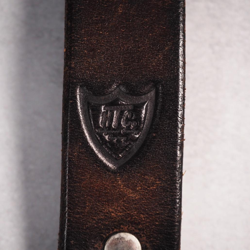 HTC フラワースタッズ ウォレットチェーン 茶芯 ヴィンテージ レザー 本革