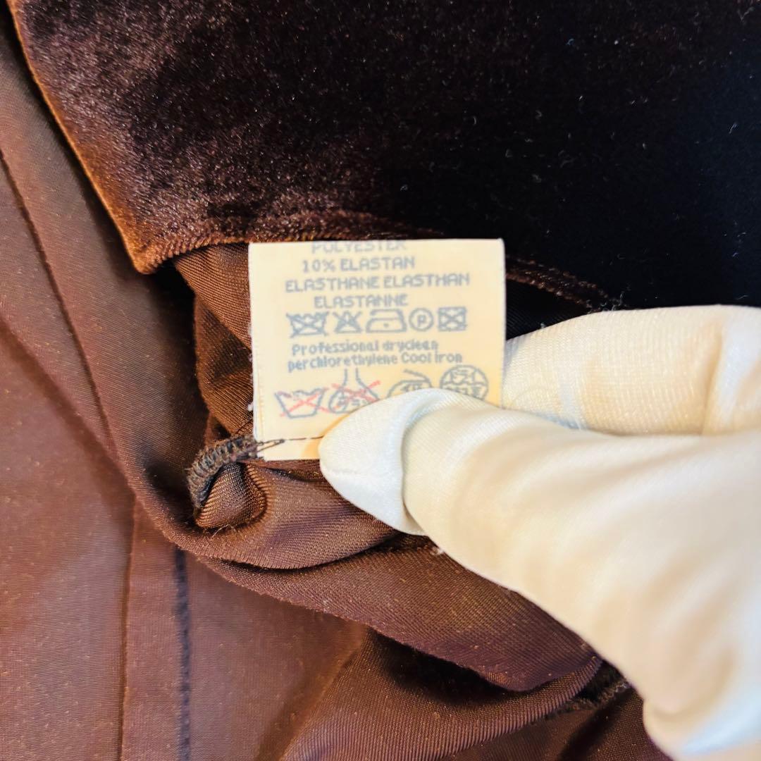 ANNA SUI イタリア製 ベルベットジャケット 茶 L