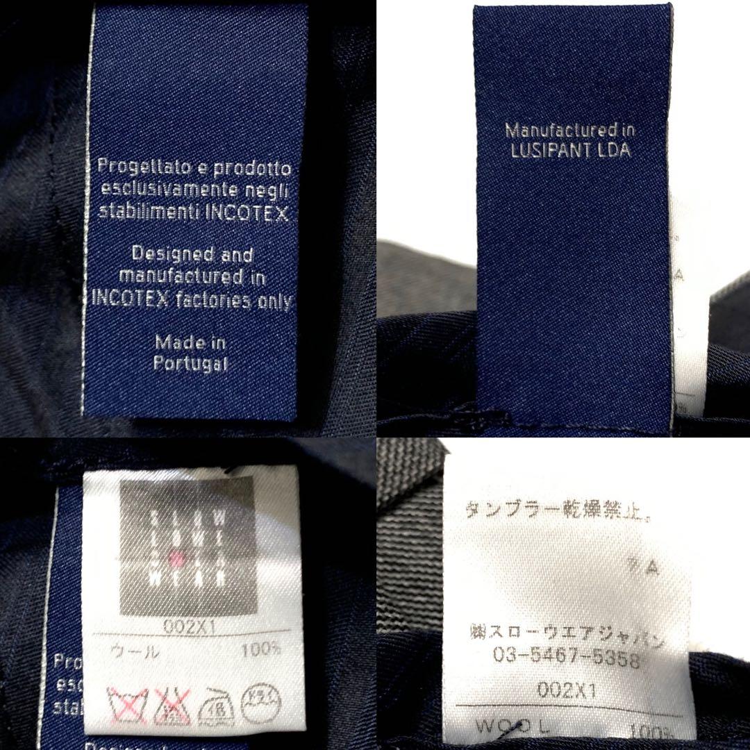 ●極美品 incotex SUPER100s 46 ポルトガル製 100％ウール