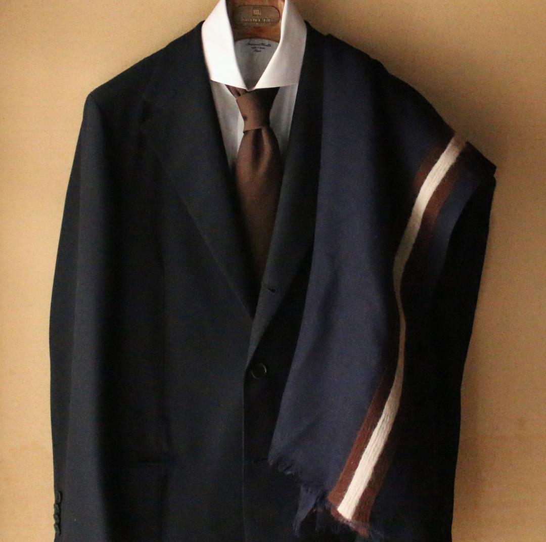 未使用 期間限定お値下げ フランコバッシ ネイビー ブラウン アズーロエマローネ