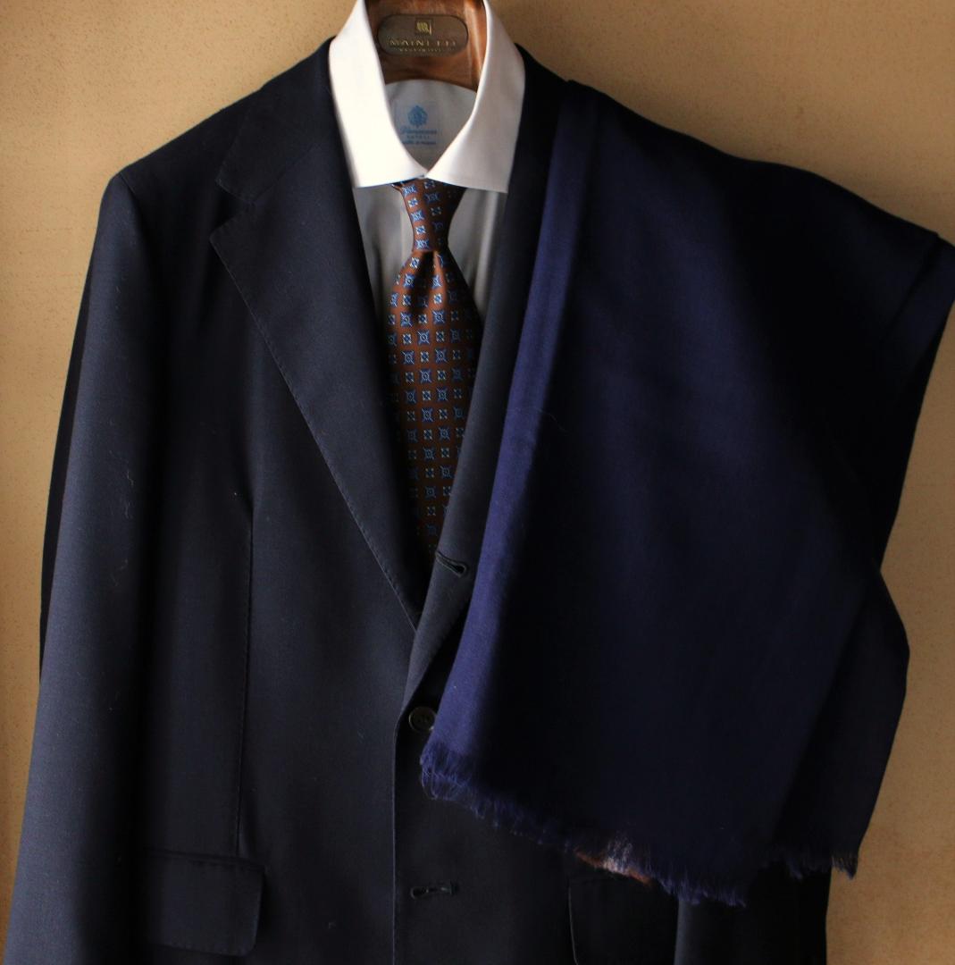 未使用 期間限定お値下げ フランコバッシ ネイビー ブラウン アズーロエマローネ