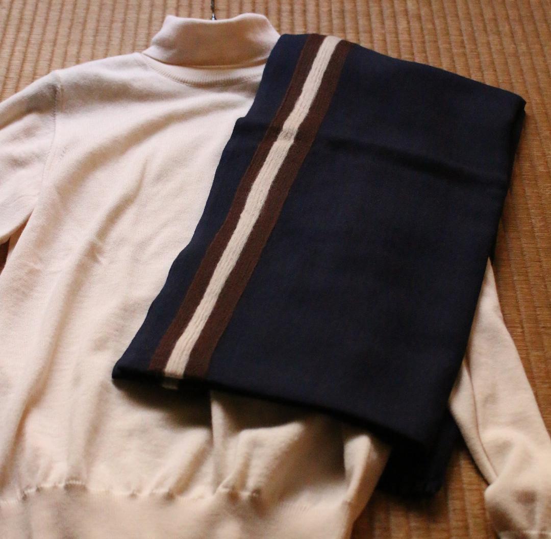 未使用 期間限定お値下げ フランコバッシ ネイビー ブラウン アズーロエマローネ