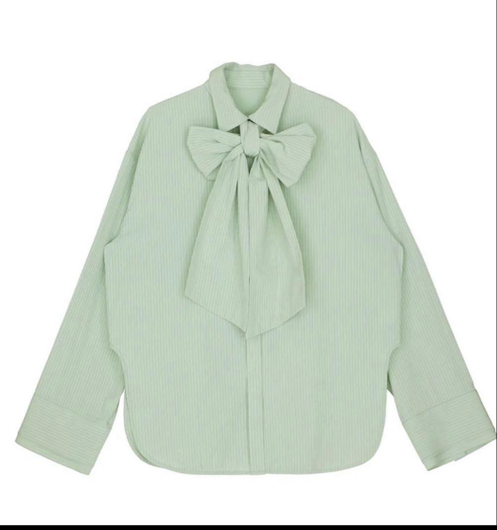 トップス Ameri VINTAGE UND UNEVENNESS TIE BLOUSE