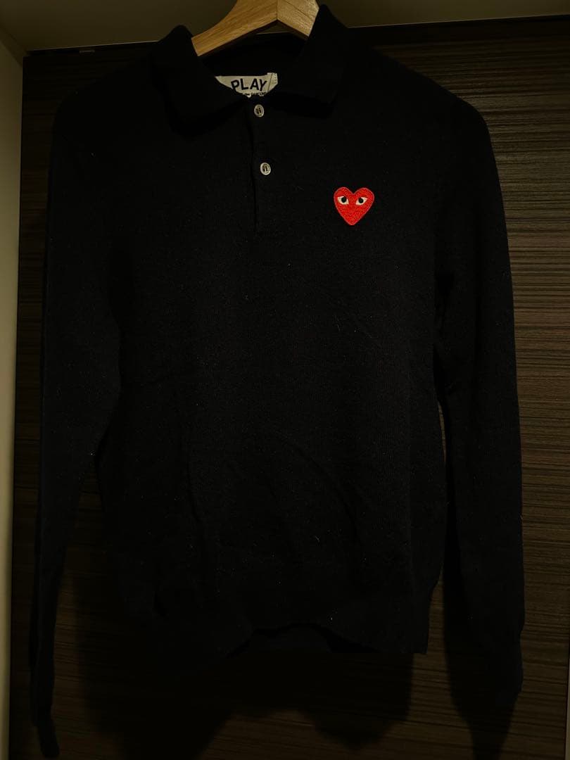 COMME des GARCONS PLAY 長袖ポロシャツ L