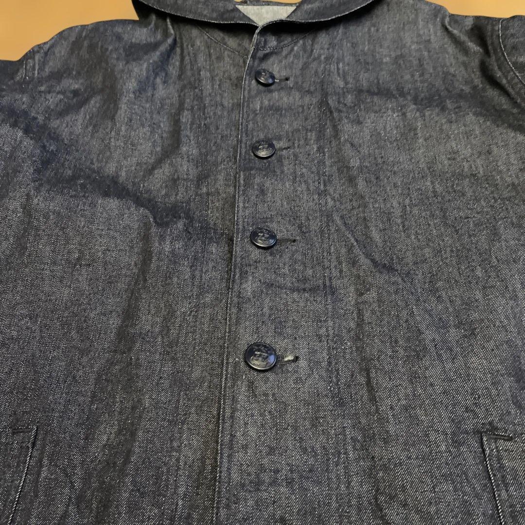 ジャケット・アウター US NAVY Shawl Collar Denim Jacket (44)