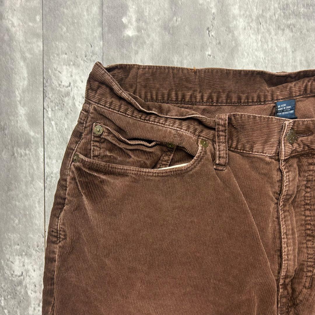 ラルフローレン 革タグ コーデュロイパンツ ブラウン W35 6201