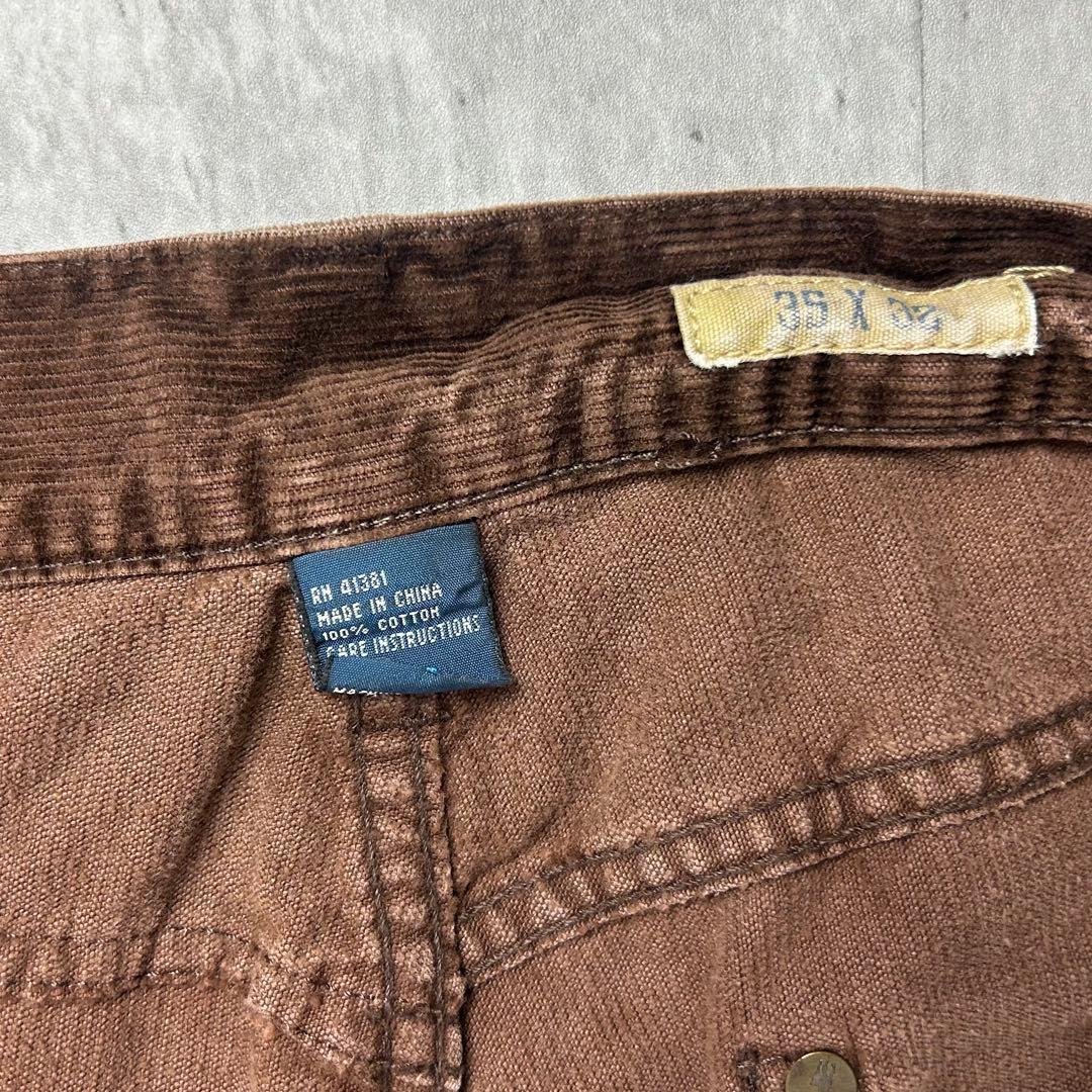 ラルフローレン 革タグ コーデュロイパンツ ブラウン W35 6201