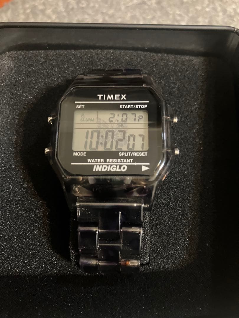 TIMEX INDIGLO デジタル腕時計 ブラック　ニードルズ　needles