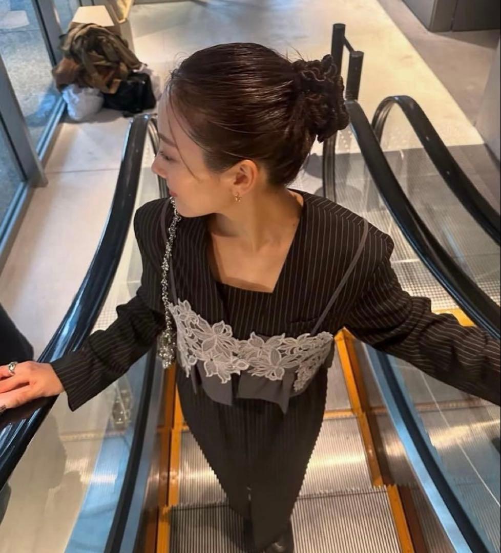 未使用【ANDRESD】 ピンストライプテーラードビスチェドレス オケージョン