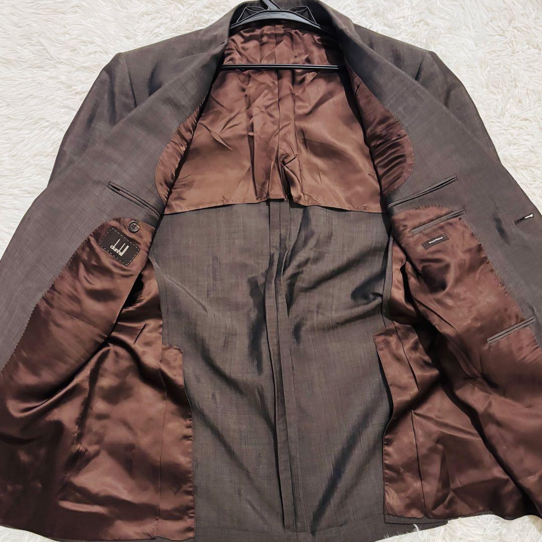 極美品✨ダンヒル　セットアップスーツ52J 2Bア大きいサイズブラウン