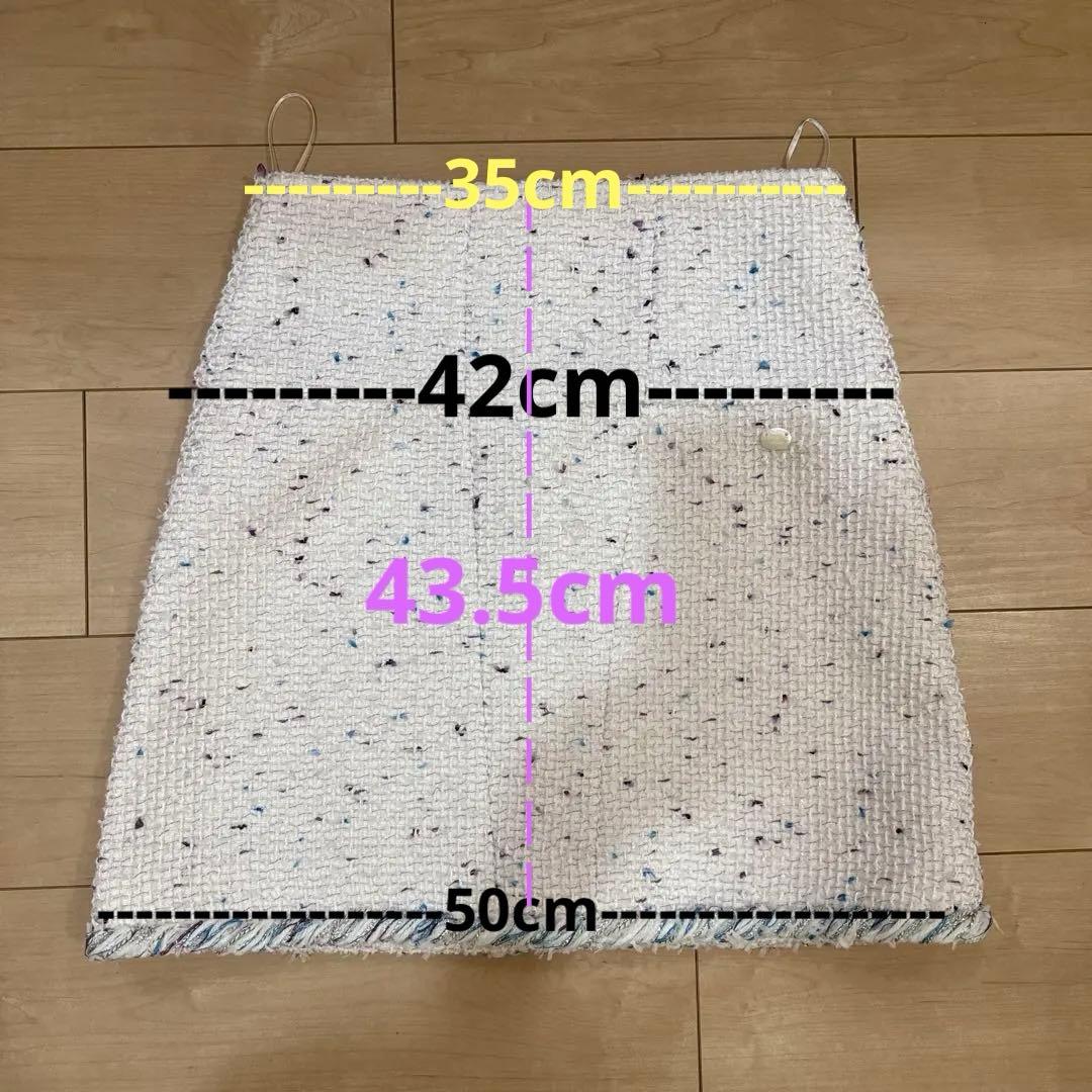 【M】 CHANEL ツイードタイトミニスカート サイズ38