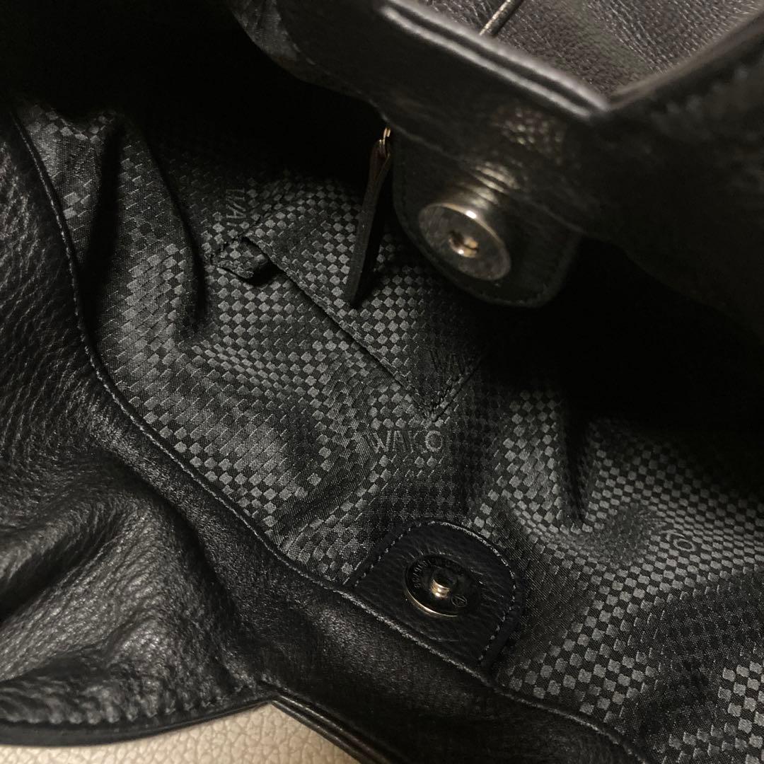 美品■WAKO ワコウ 銀座和光 シボ革 本革ハンドバッグ