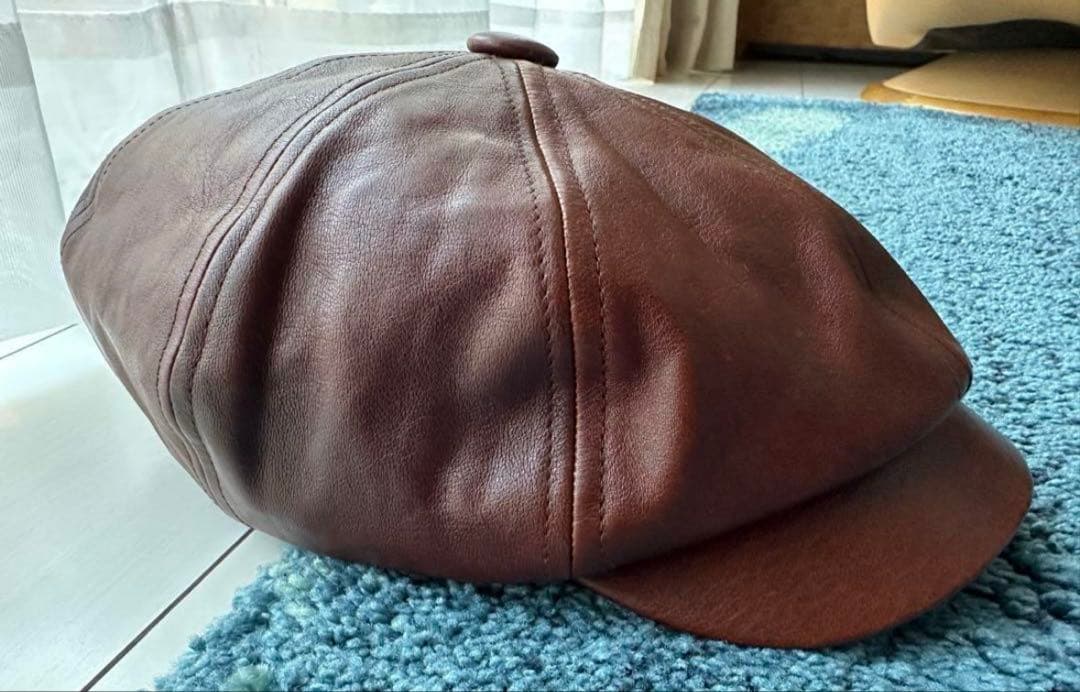 dapper's ホースハイド ブラウンレザー キャスケット Lサイズ