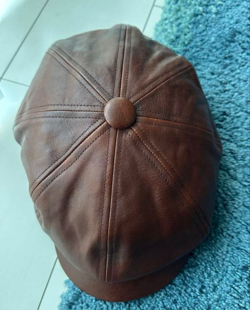 dapper's ホースハイド ブラウンレザー キャスケット Lサイズ