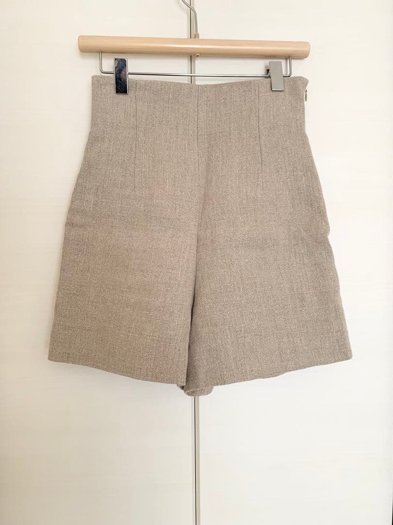 マディソンブルー ハイウエストリネンショーツ ショートパンツ01