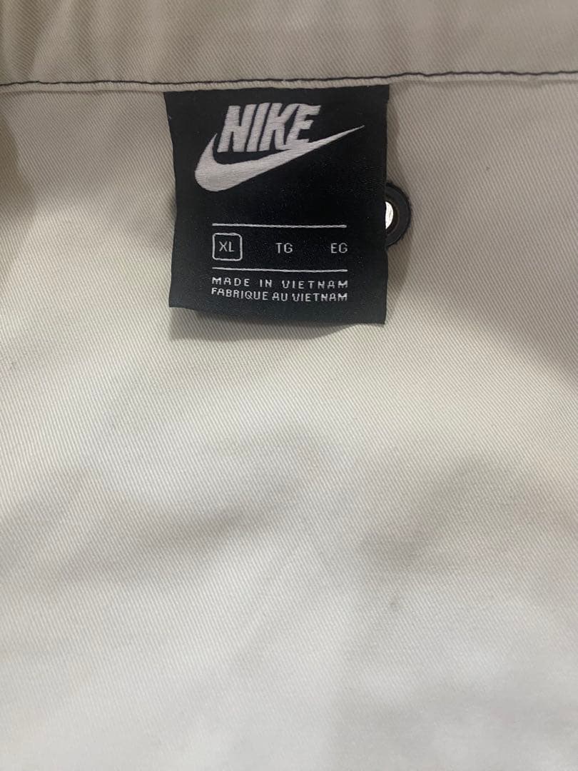 「美品」　NIKE オーバーオール　クリーム色　貴重サイズ　XL オールシーズン