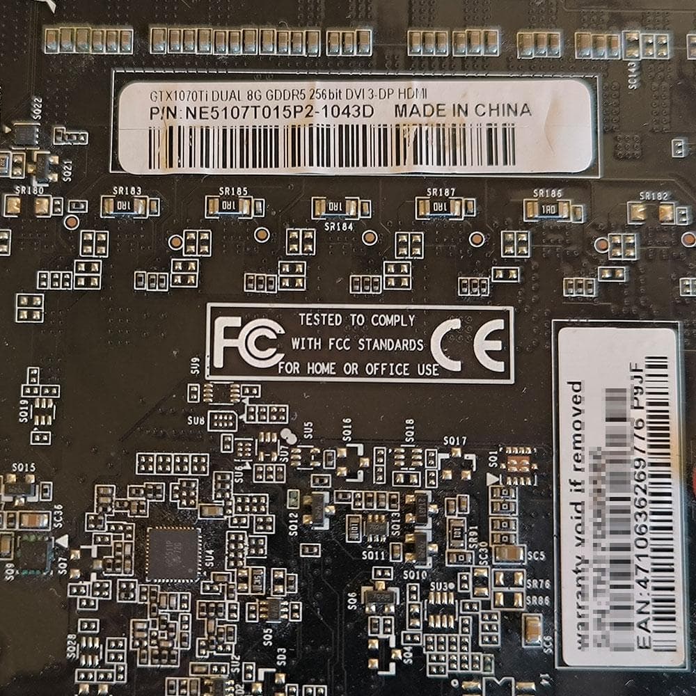 GTX1070Ti　GeForce DUAL 8G [nvidia PALIT]