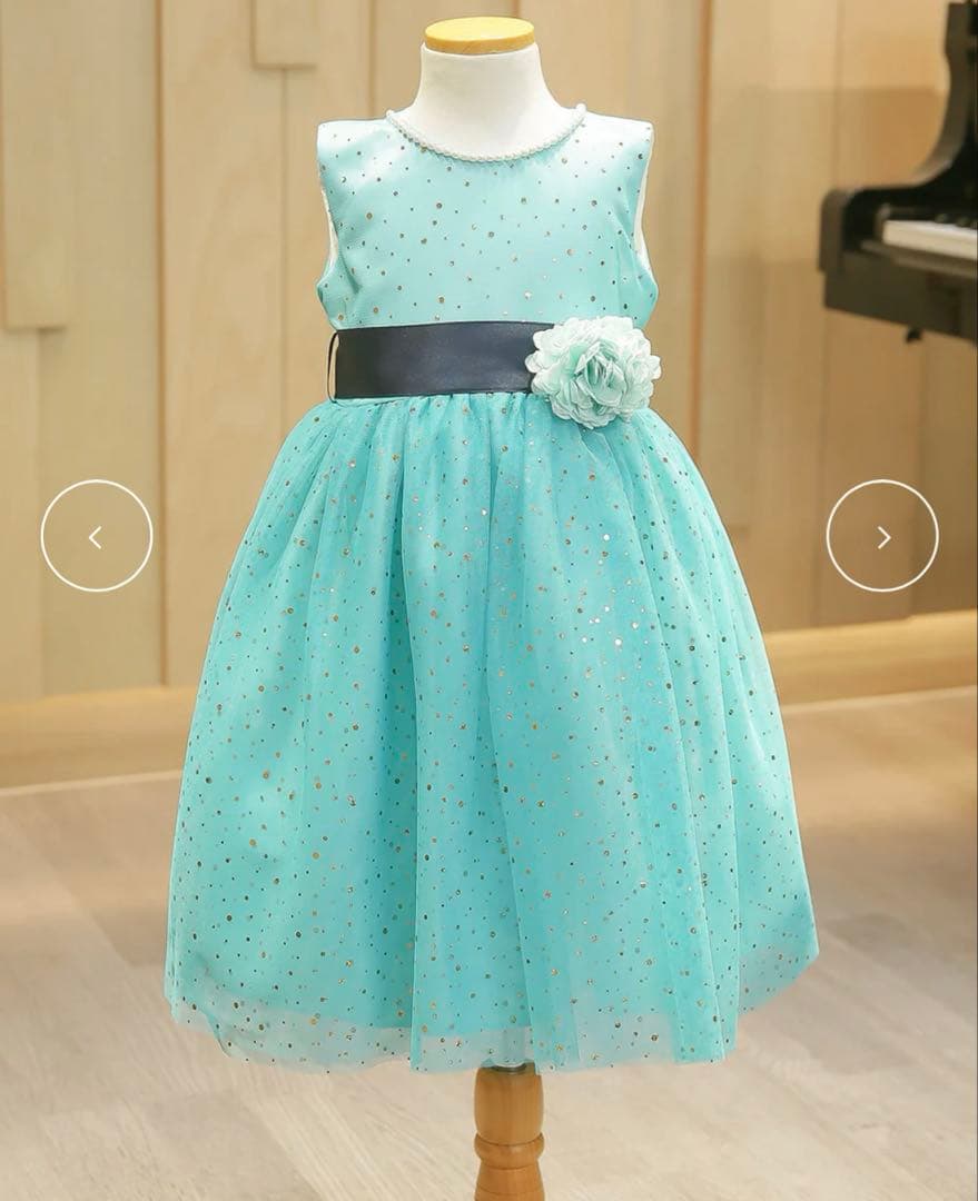 ドレスコ エメラルドブルージュエリードレス 120