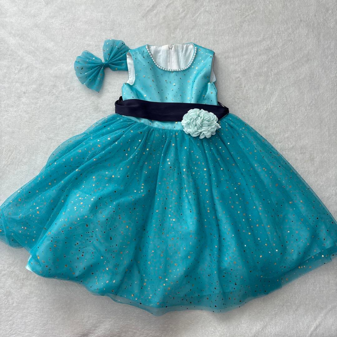 ドレスコ エメラルドブルージュエリードレス 120