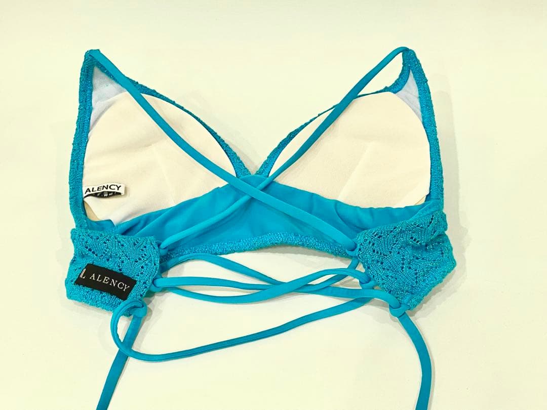 ALENCY アレンシー　ラメニットビキニ　ターコイズ