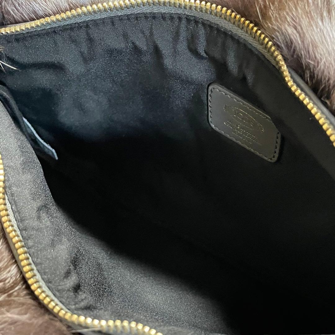 TOD'S トッズリアルファー クラッチバッグ セカンドバッグ レディースbag