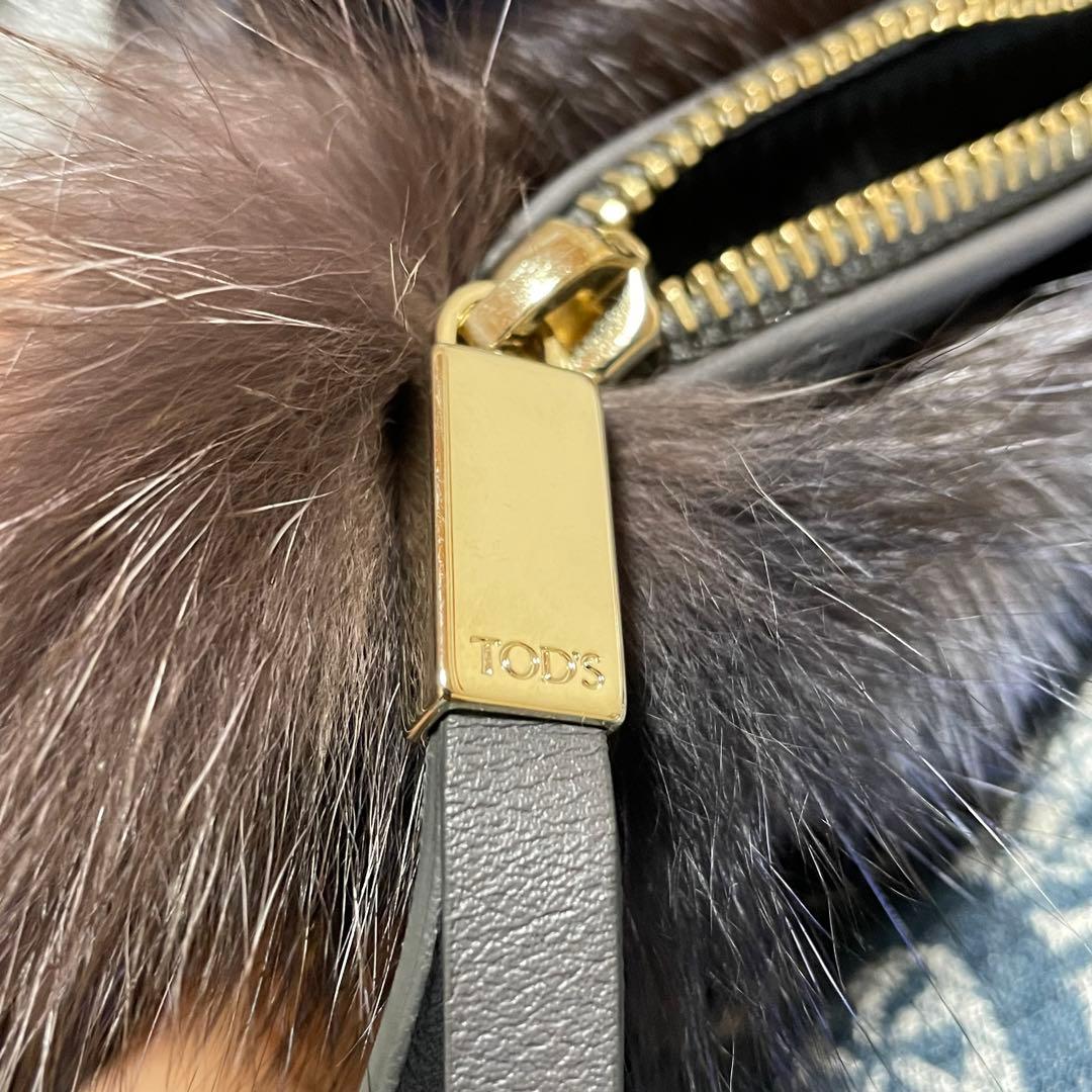 TOD'S トッズリアルファー クラッチバッグ セカンドバッグ レディースbag
