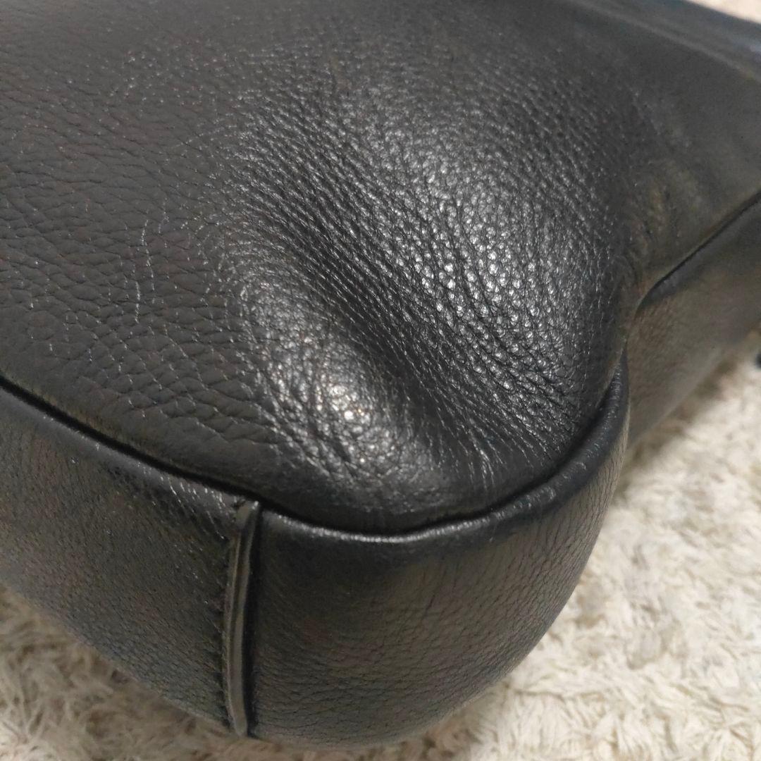 COACH コーチ レザーショルダーバッグ 黒 F71745 メンズ 斜め掛け