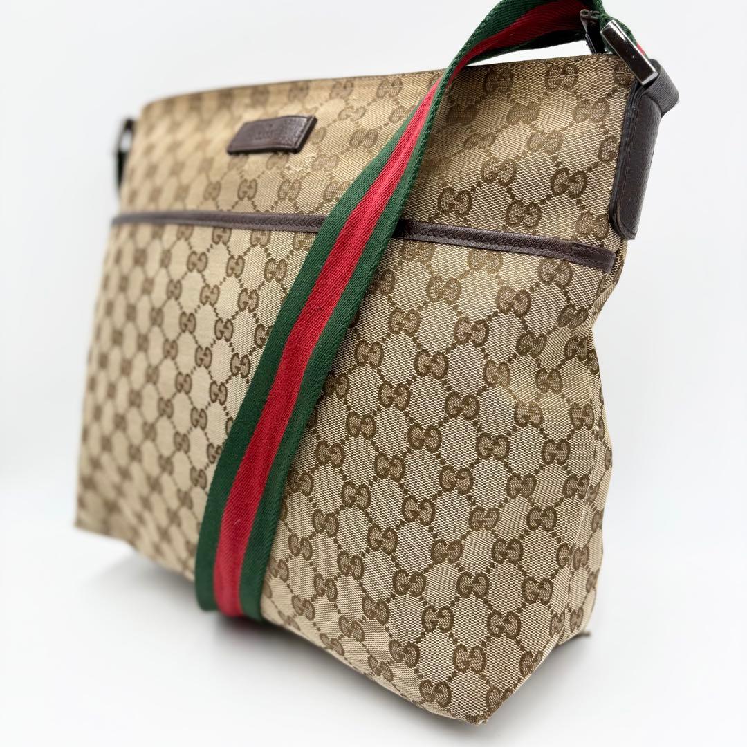 グッチ　GUCCI シェリーライン　GG キャンバス　ショルダーバッグ ロゴ
