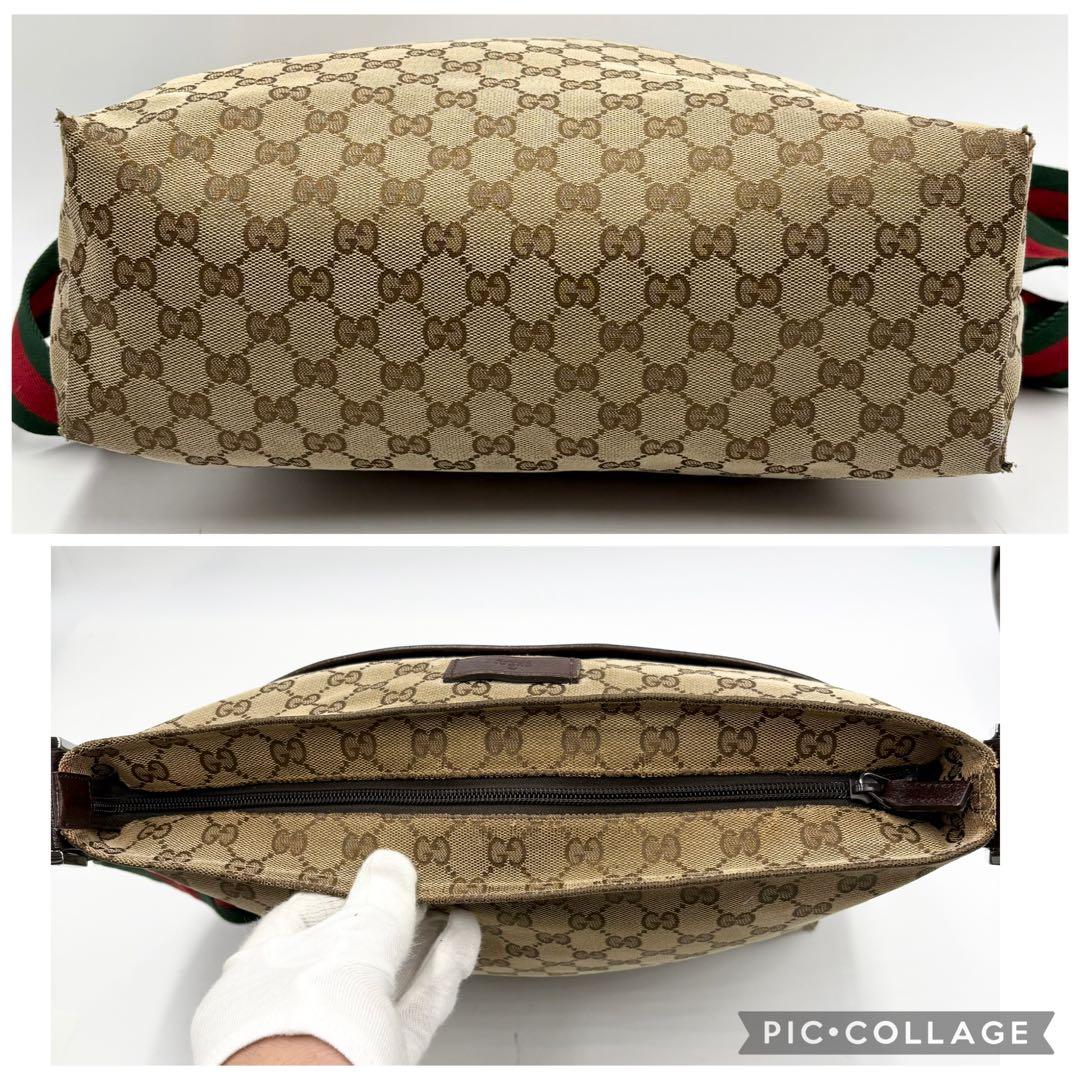 グッチ　GUCCI シェリーライン　GG キャンバス　ショルダーバッグ ロゴ