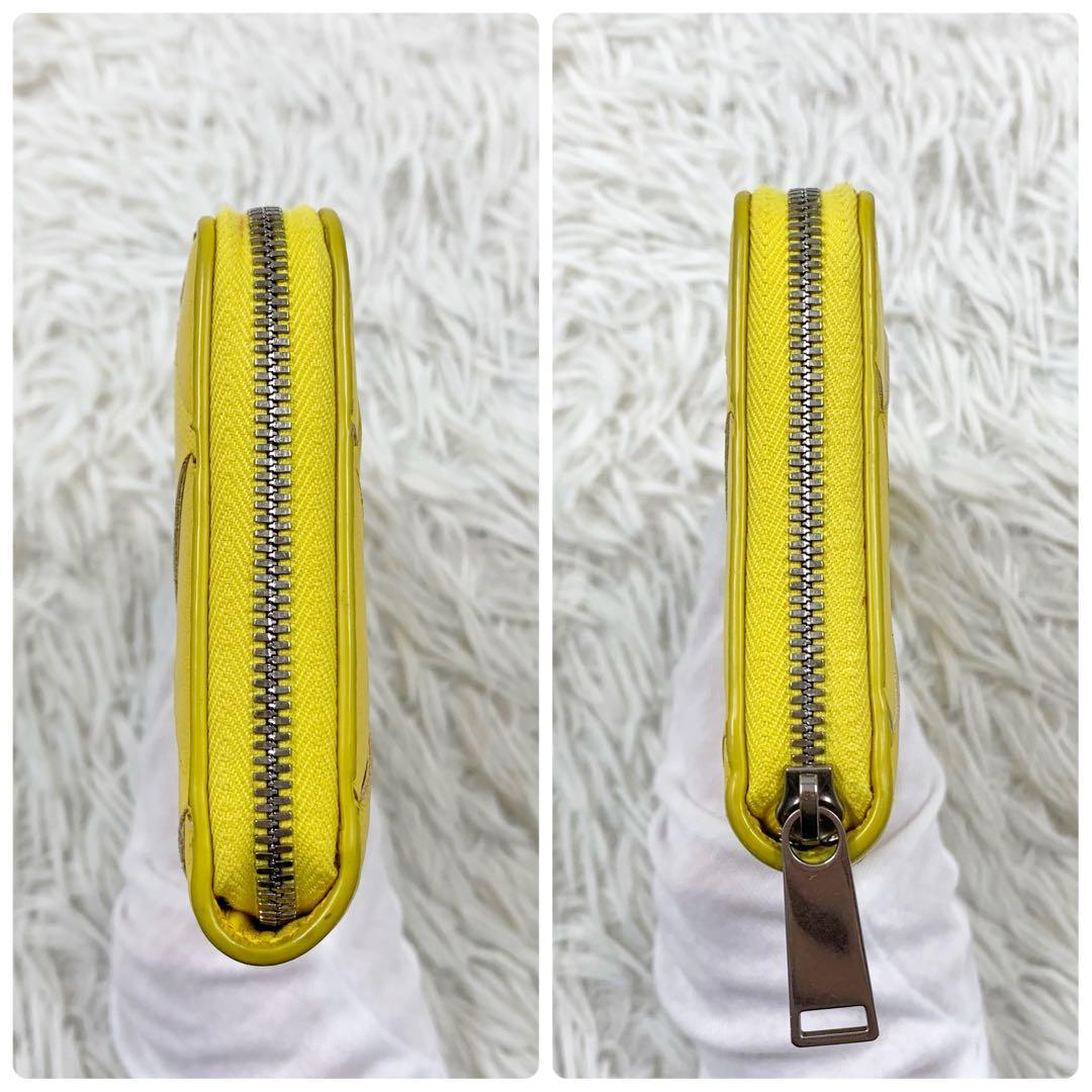 【✨美品 現行✨】ボッテガヴェネタ マキシイントレチャート 長財布 イエロー