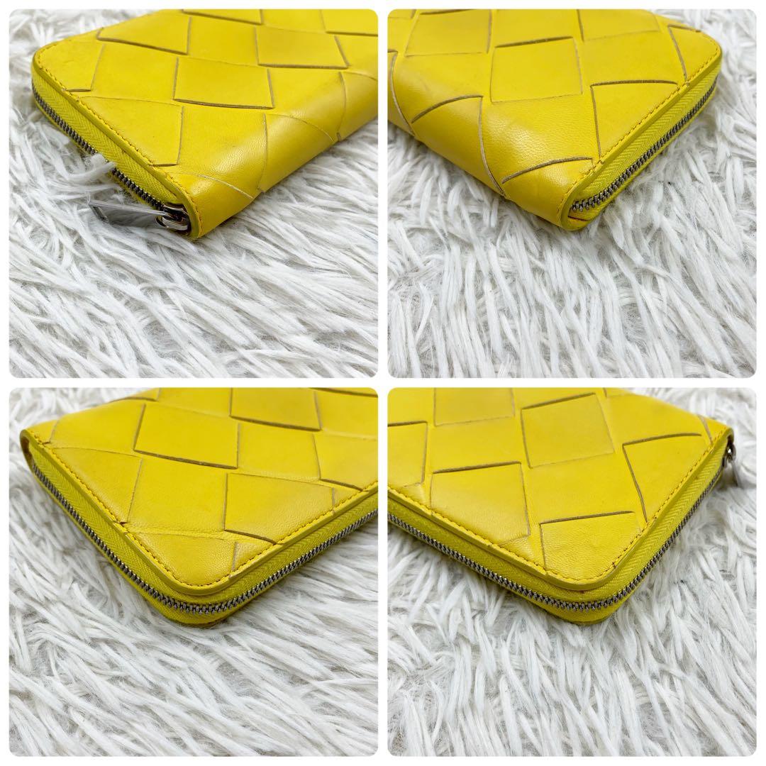【✨美品 現行✨】ボッテガヴェネタ マキシイントレチャート 長財布 イエロー