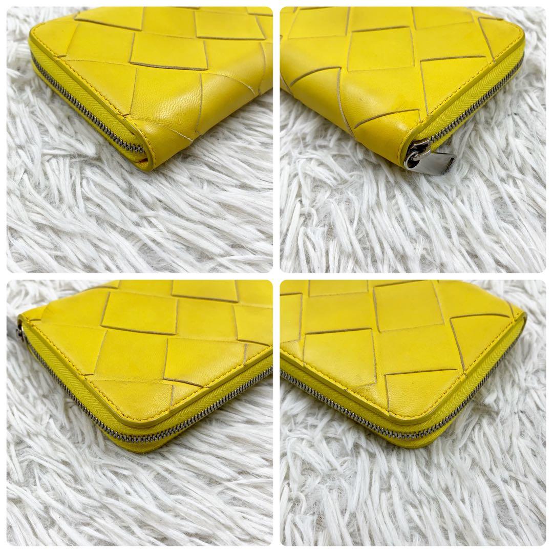 【✨美品 現行✨】ボッテガヴェネタ マキシイントレチャート 長財布 イエロー
