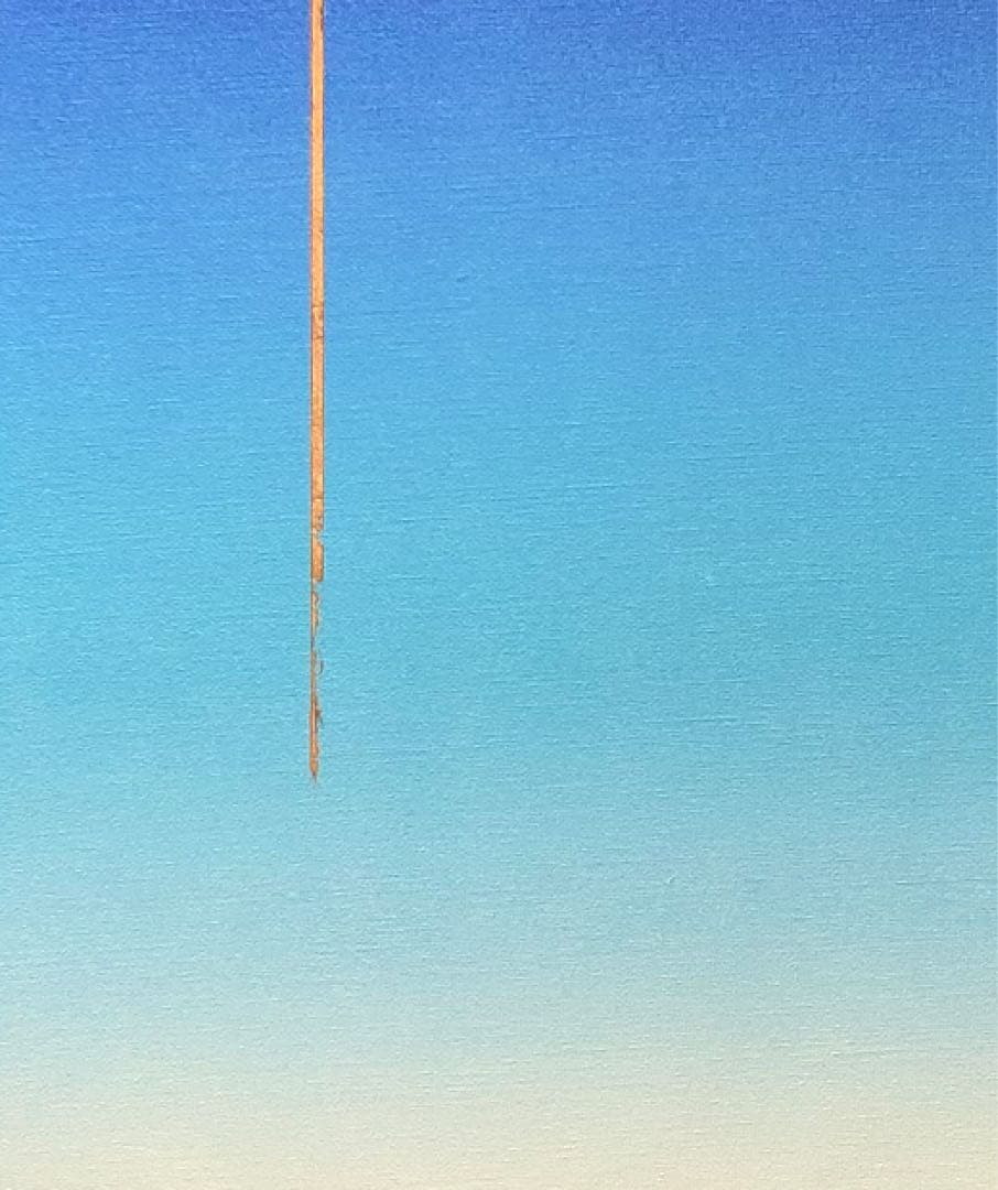 【Kentaku】油絵　原画　抽象画　青　空　夏　現代アート　F8