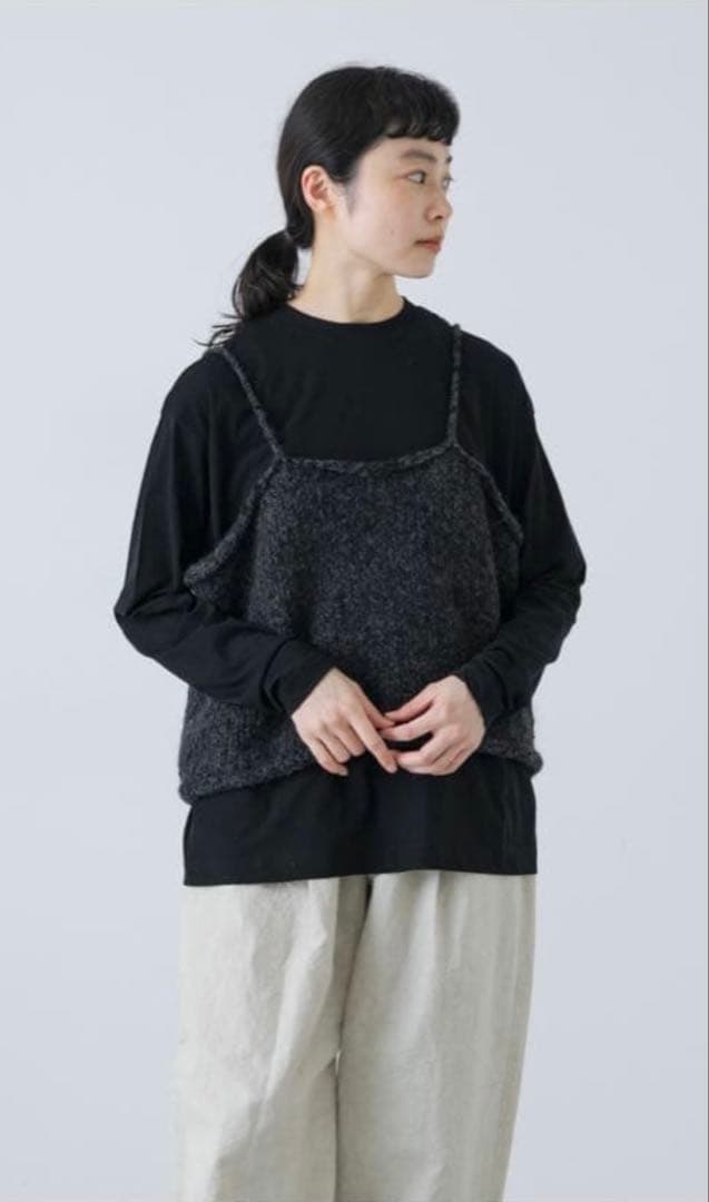 かぐれ　アルパカウールブークレニットキャミソール