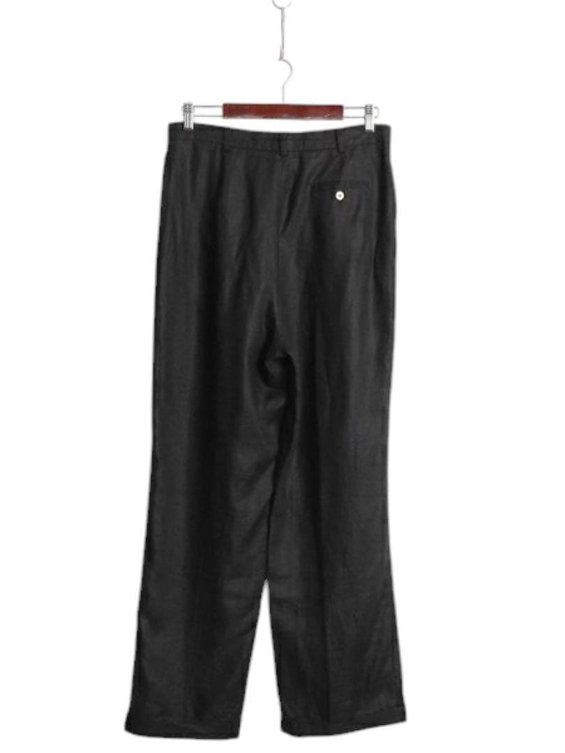 00s ローレン ラルフローレン スラックス 100% リネン ブラック