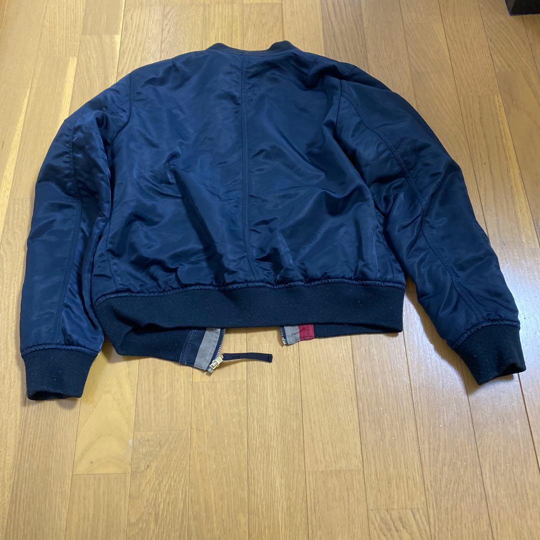 リバーシブルブルゾン レディース　黒　チェック