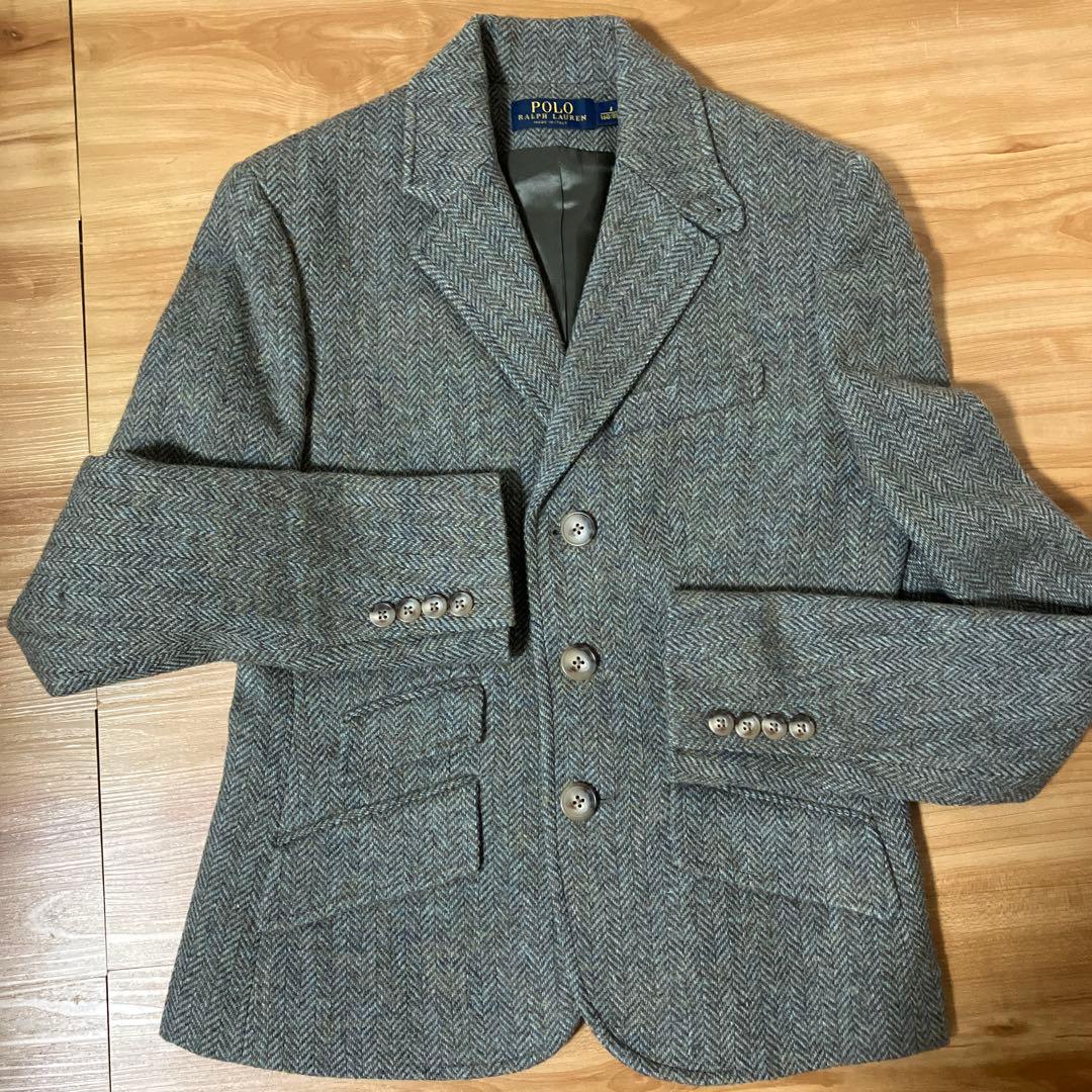 ポロラルフローレン ツイードジャケット ヘリンボーン 160サイズ