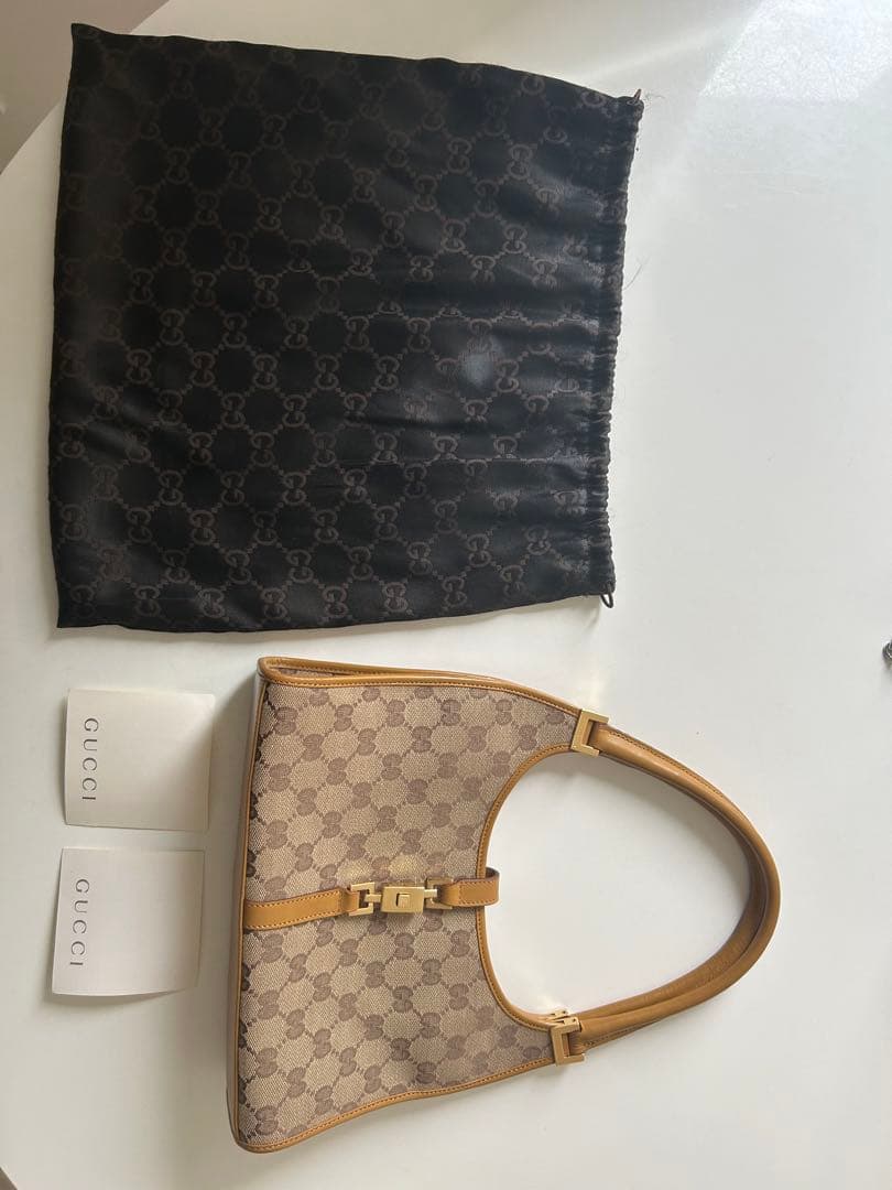 GUCCI GGキャンバス ショルダーバッグ　ジャッキー