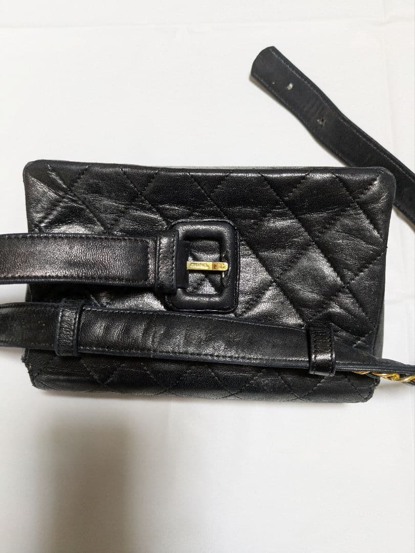 CHANEL マトラッセ　ラムスキンチェーン　ウエストポーチ