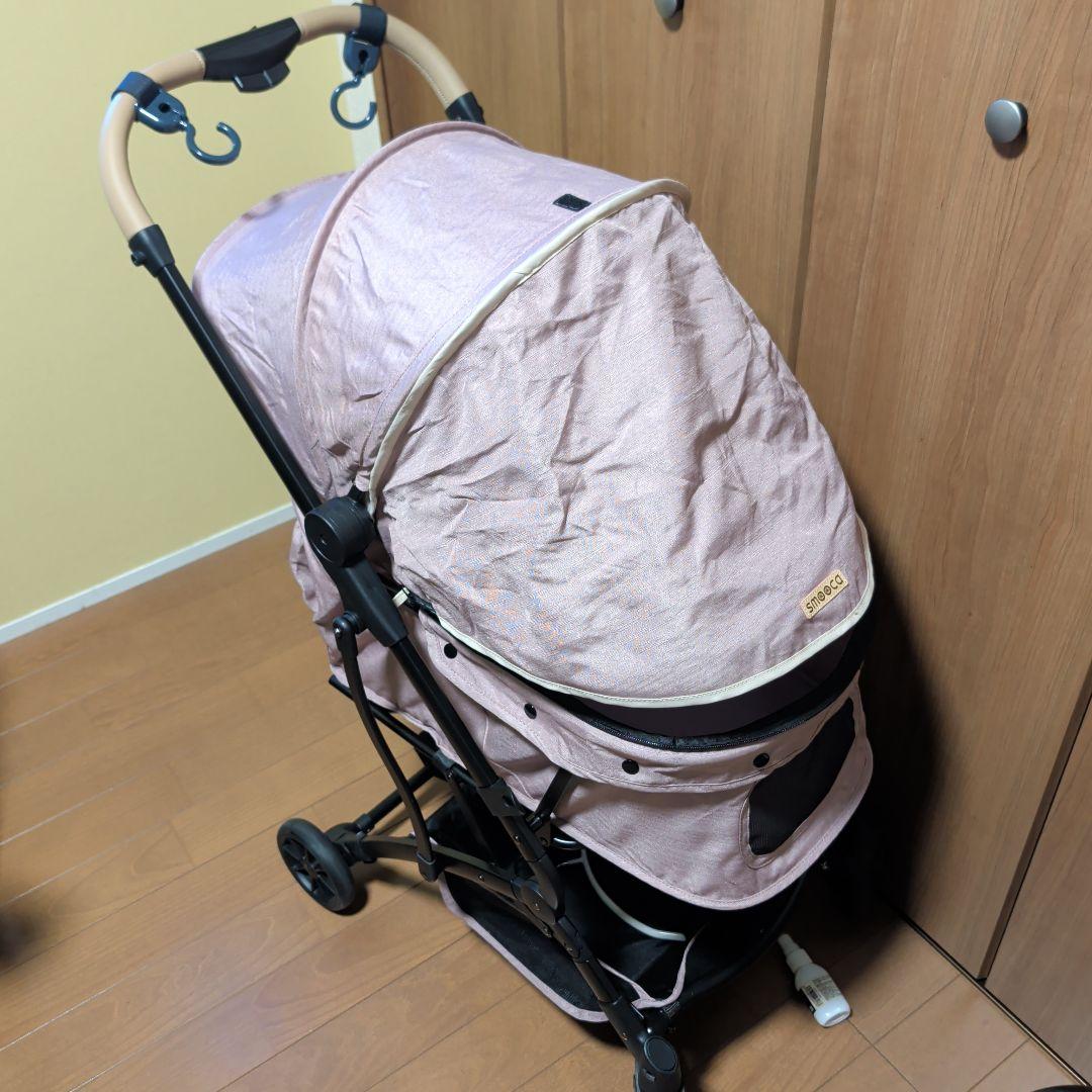 【状態良】Smooca ペットカート ピンク 耐荷重15kg スムーカ 犬 猫