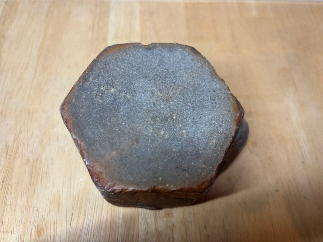 51.備前焼 宝瓶 登り窯 松 まつ マツ 6角 手びねり 急須