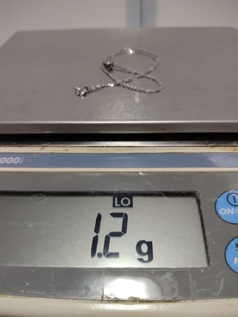 ラ*ん様 チェーンk14 ホワイトゴールド　トップシルバー925 CZ