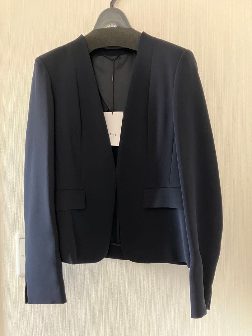 【新品タグ付き】ANAYI ネイビー スカートスーツ