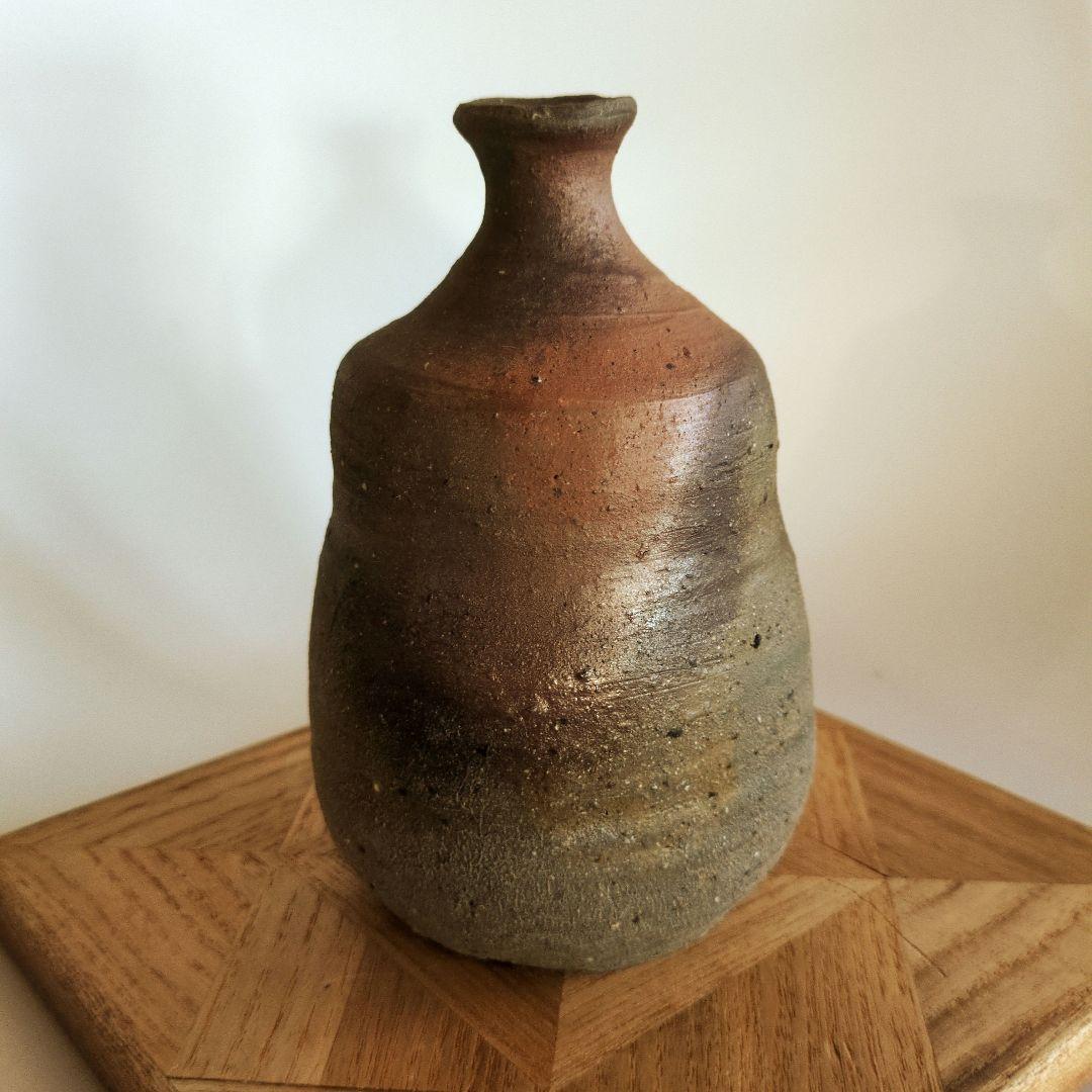 備前焼　中村六郎　窯変　徳利　酒器　共箱　美品