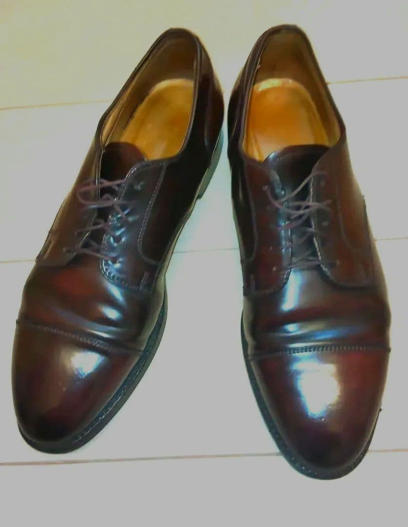 Alden2160シェルコードバン ストレートチップキャップトゥ9Dバーガンディ