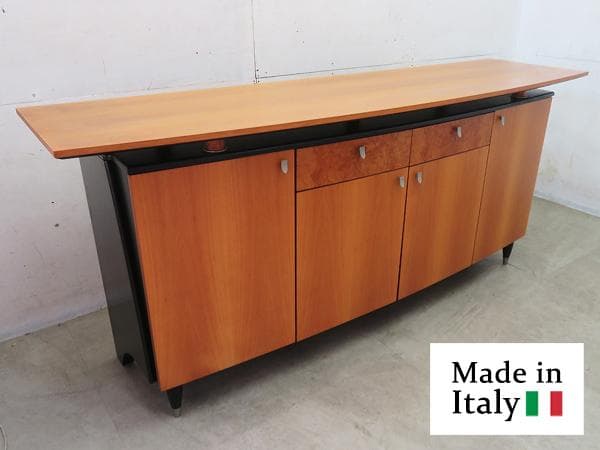 A美品■イタリア製■IDC大塚家具■アールデコ■チェリー材■バール杢■