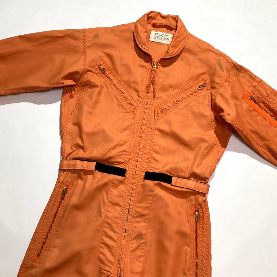 60s USNAVY サマー フライトスーツ 38 オレンジ オールインワン