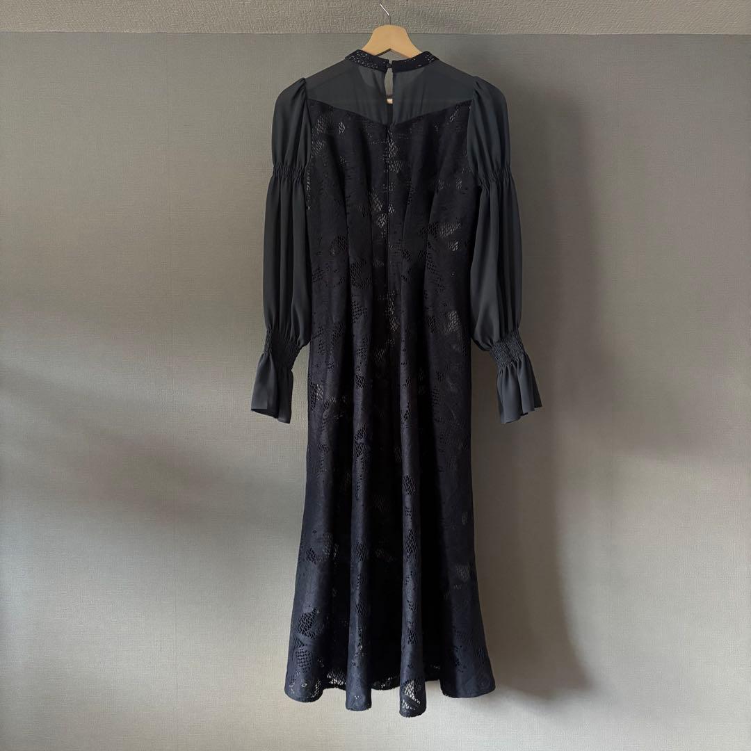 【ANDRESD】アシンメトリータックドレス 結婚式ワンピース